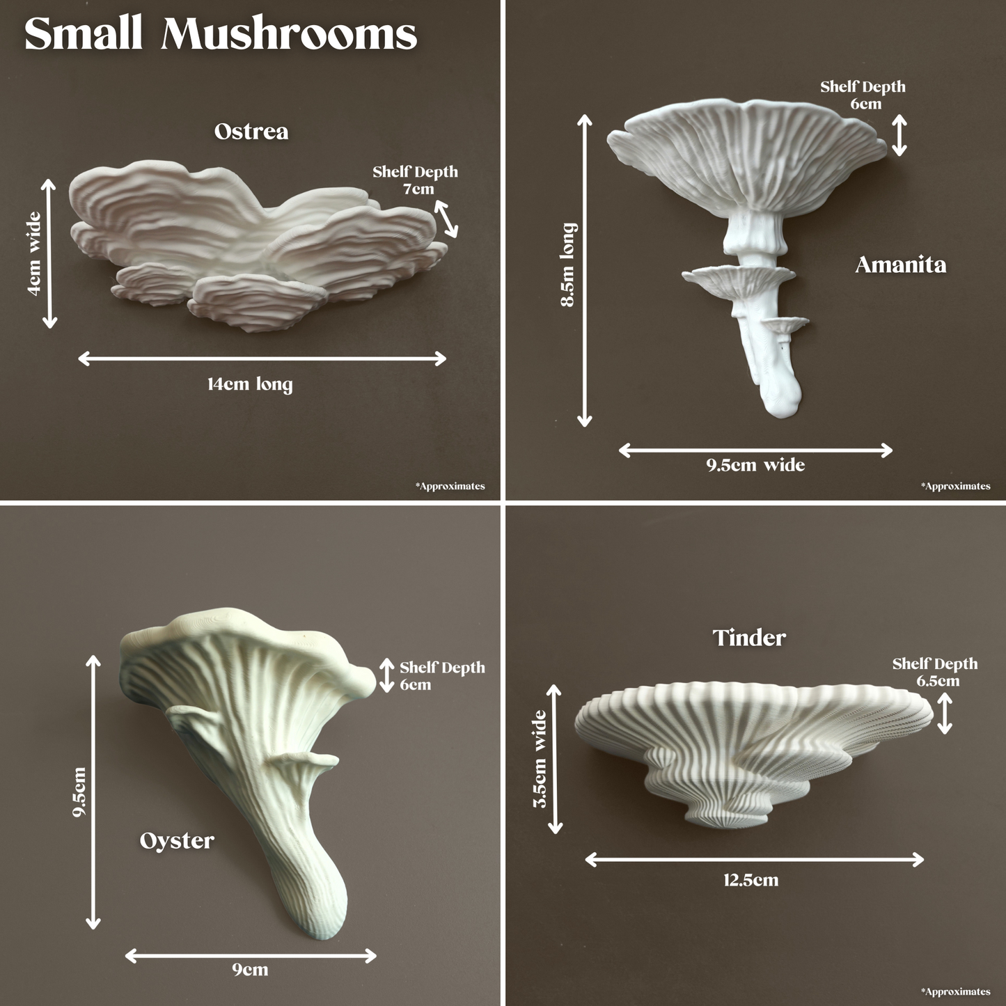 Glow in the Dark Floating Mushroom Shelves