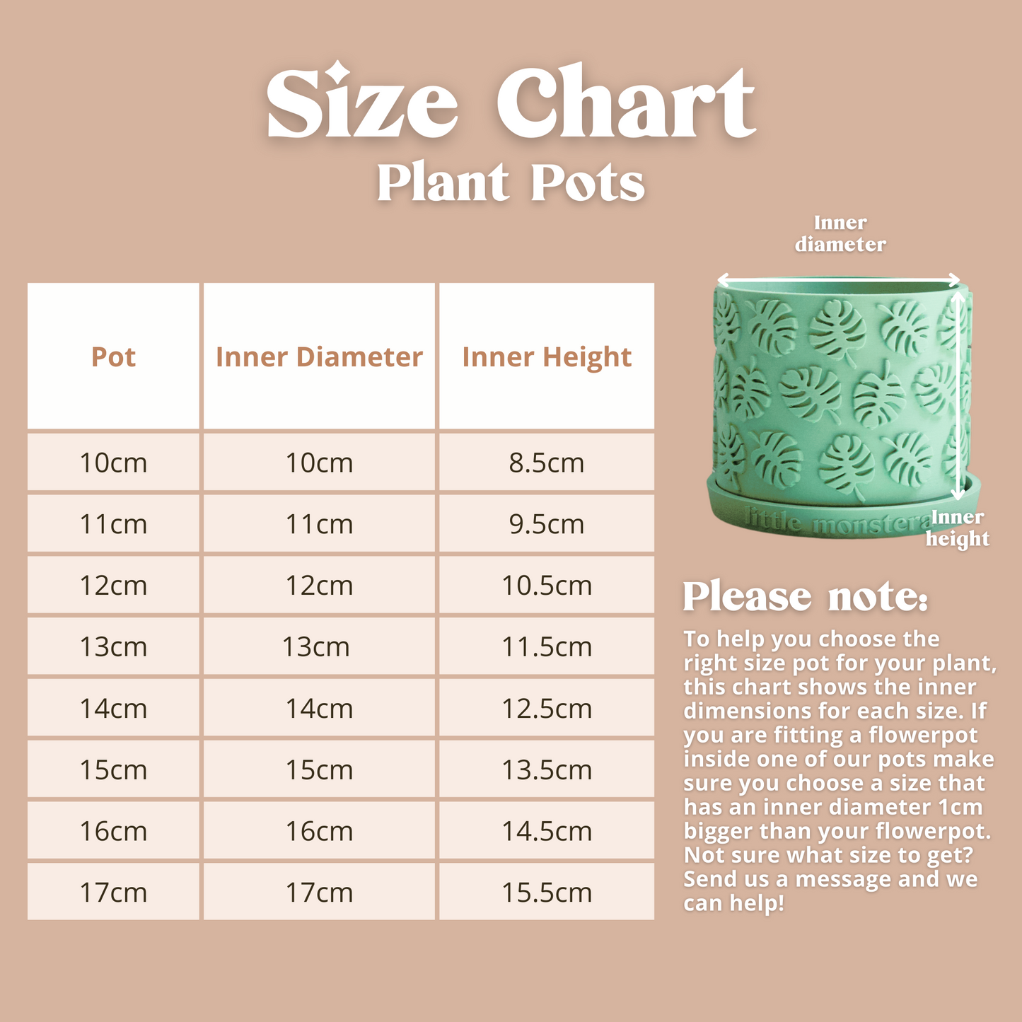Monstera Leaf Plant Pot with Personalised Drip Tray