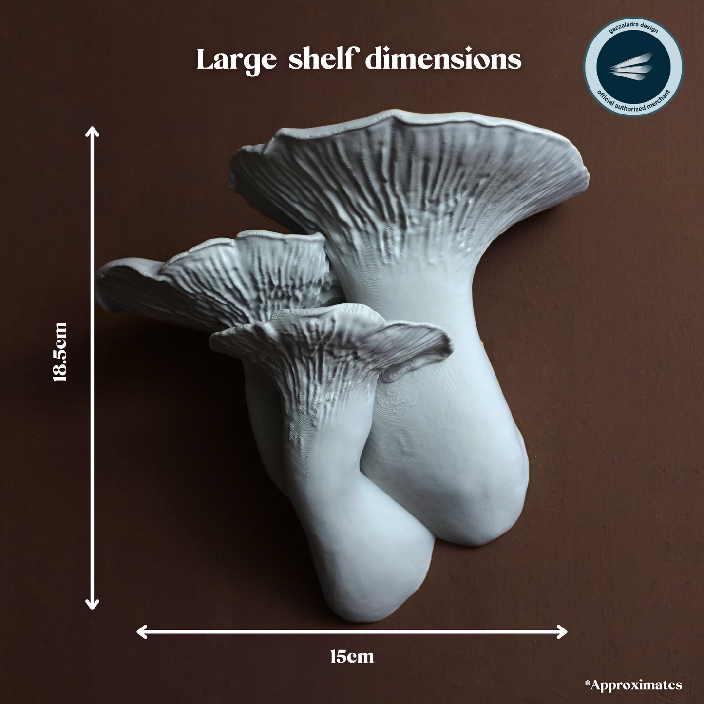 Trumpet Mushroom Shelf - Fairycore & Cottagecore Wall Decor