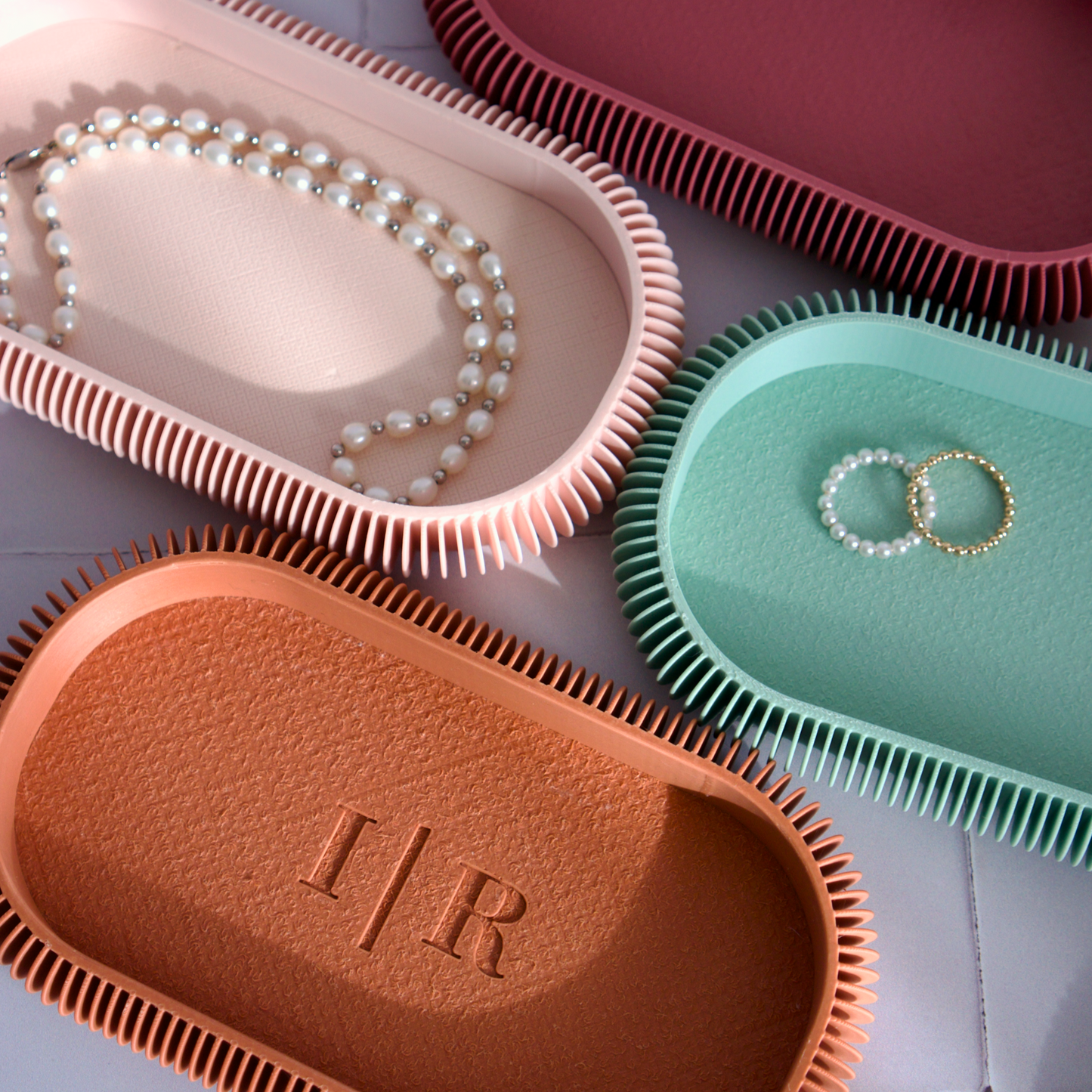 Personalised Monogram Oval Trinket Trays