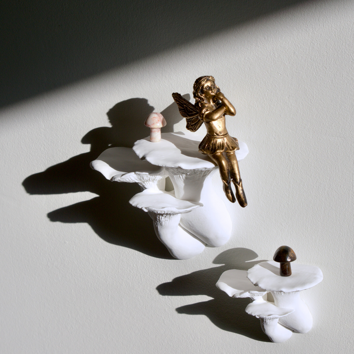 Trumpet Mushroom Shelf - Fairycore & Cottagecore Wall Decor