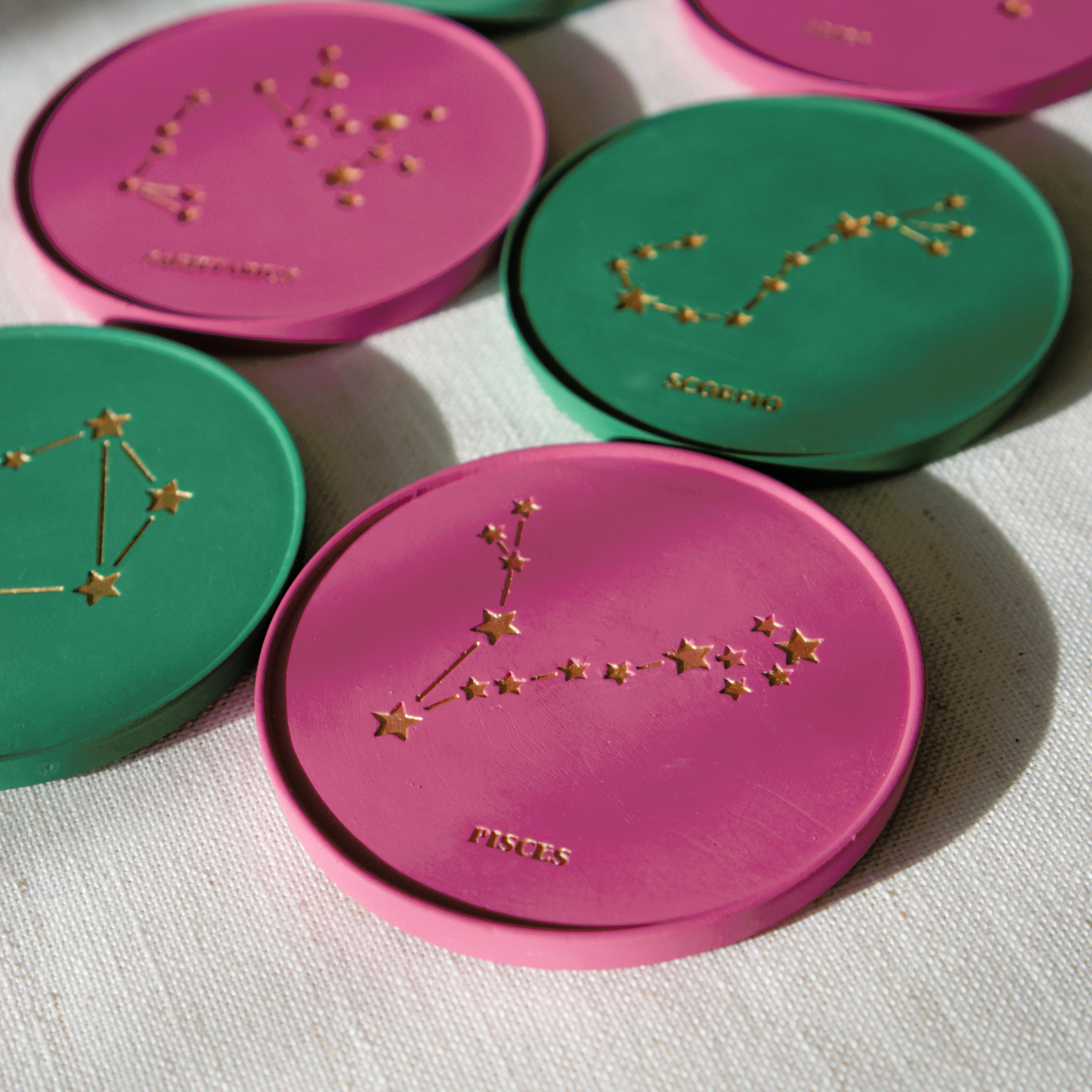 Limited Edition Christmas Personalised Star Sign Coasters