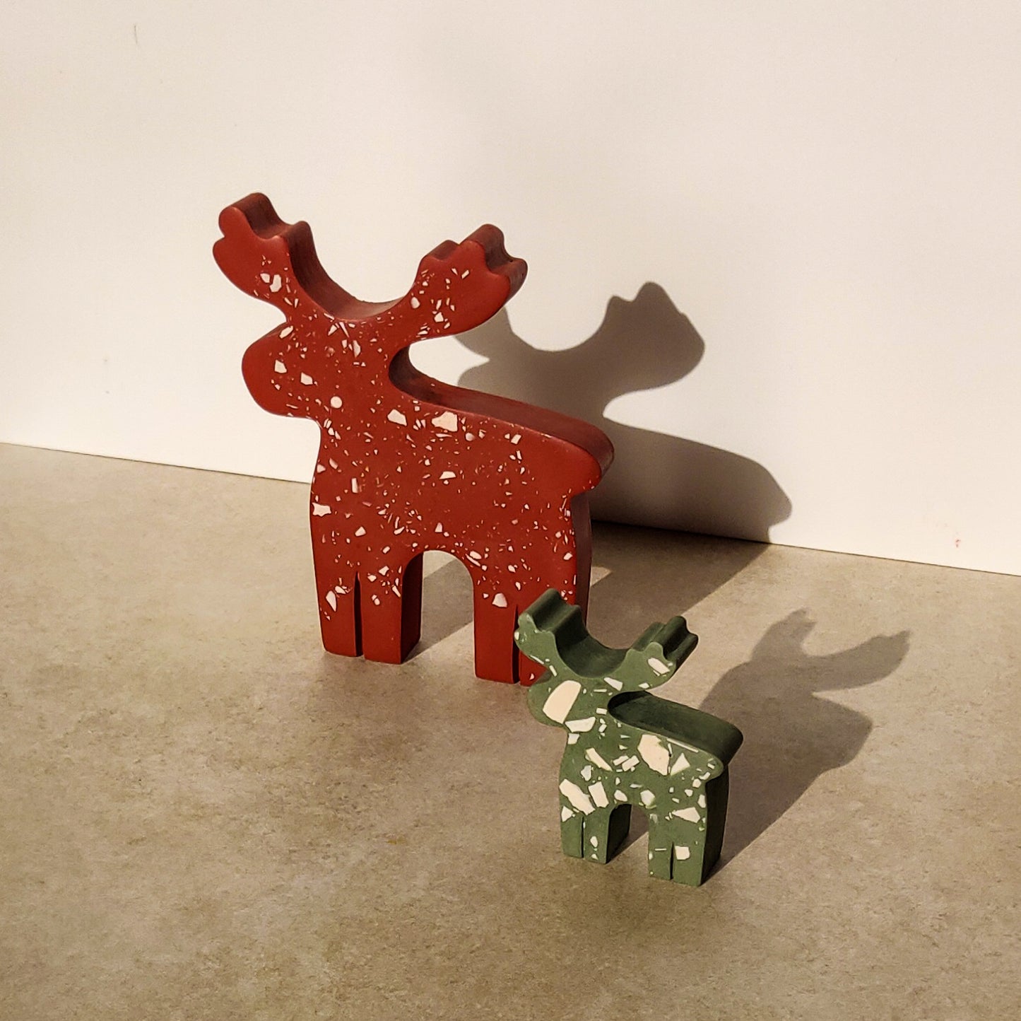 Christmas Big Moose and Baby Moose Ornaments