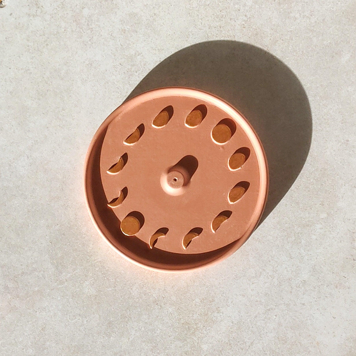 Moon Phases Round Incense Stick & Incense Cone Holder