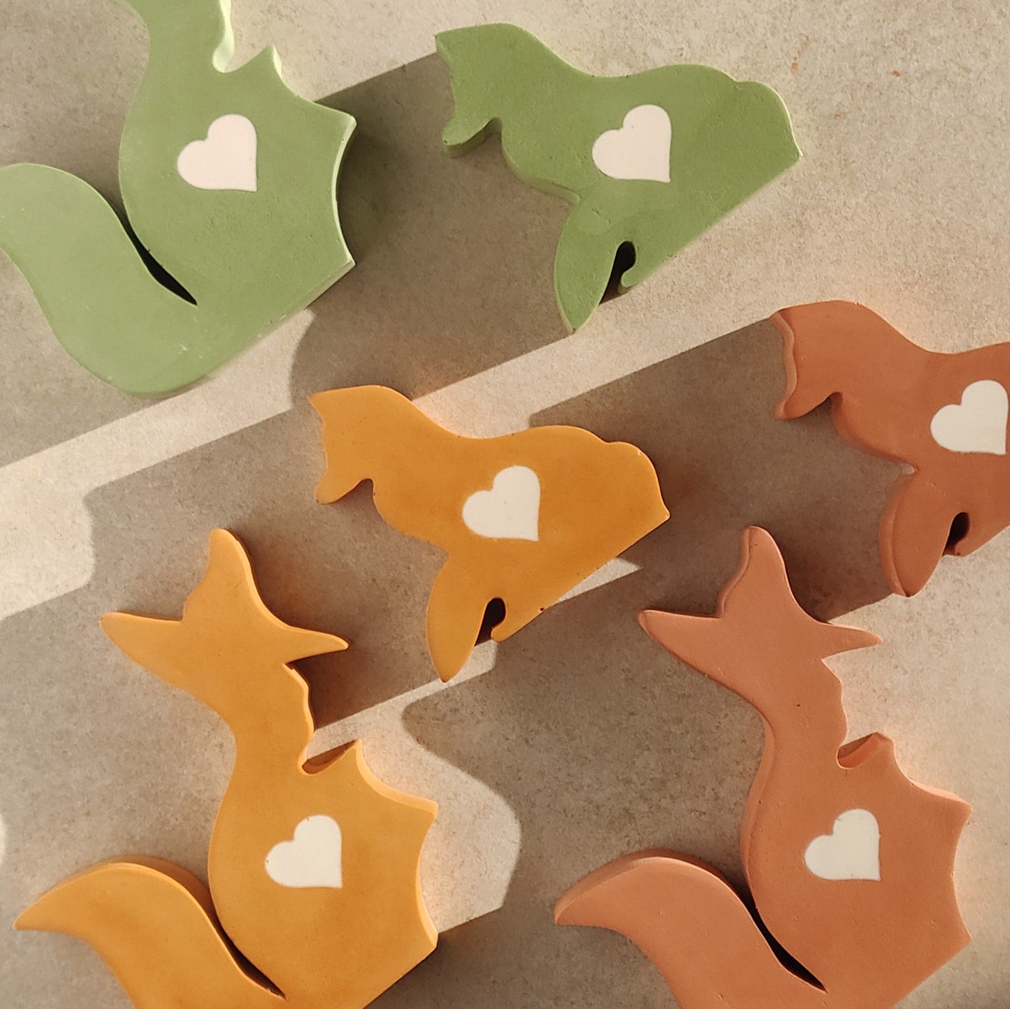 Cuddling Foxes Silhouette Ornament