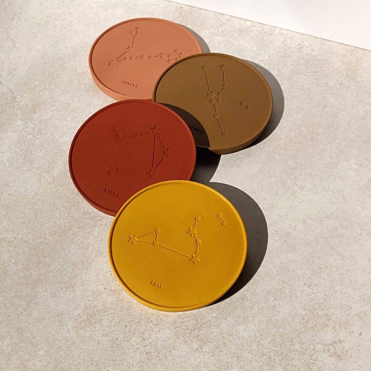 custom coasters set of 4 handmade by Moonkind UK