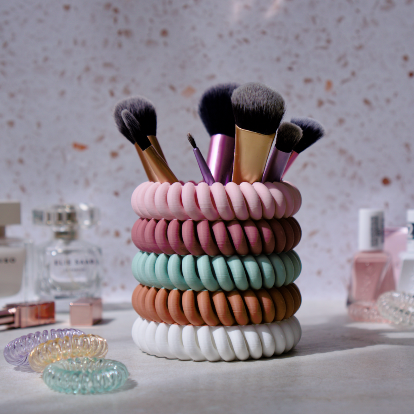 Scrunchy Makeup Brush Holder - Storage Pot