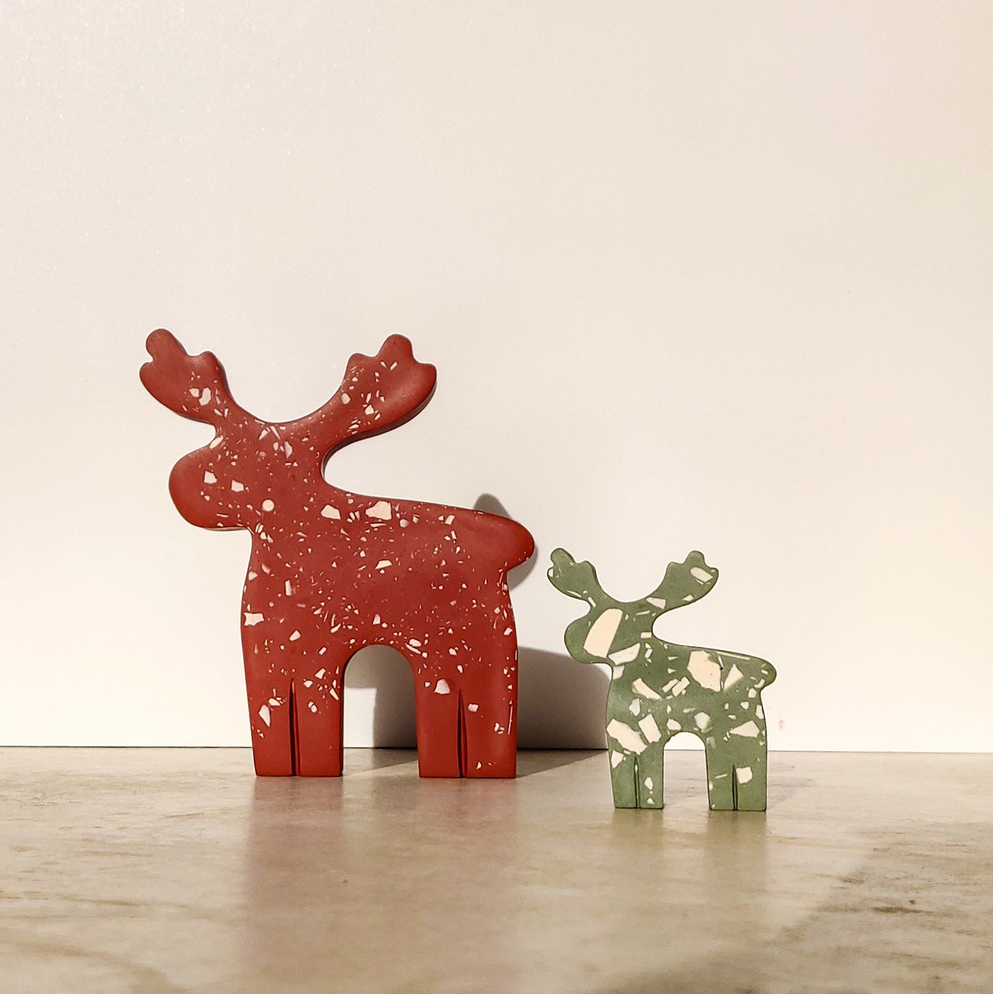 Christmas Big Moose and Baby Moose Ornaments