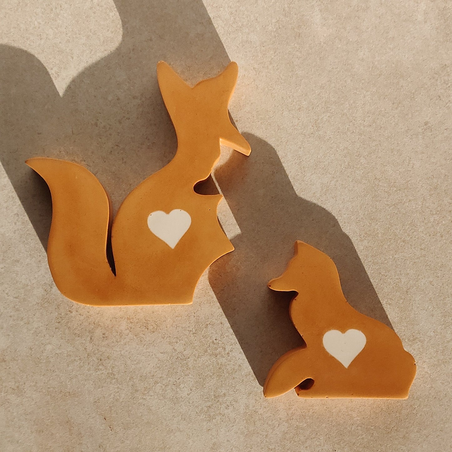 Cuddling Foxes Silhouette Ornament